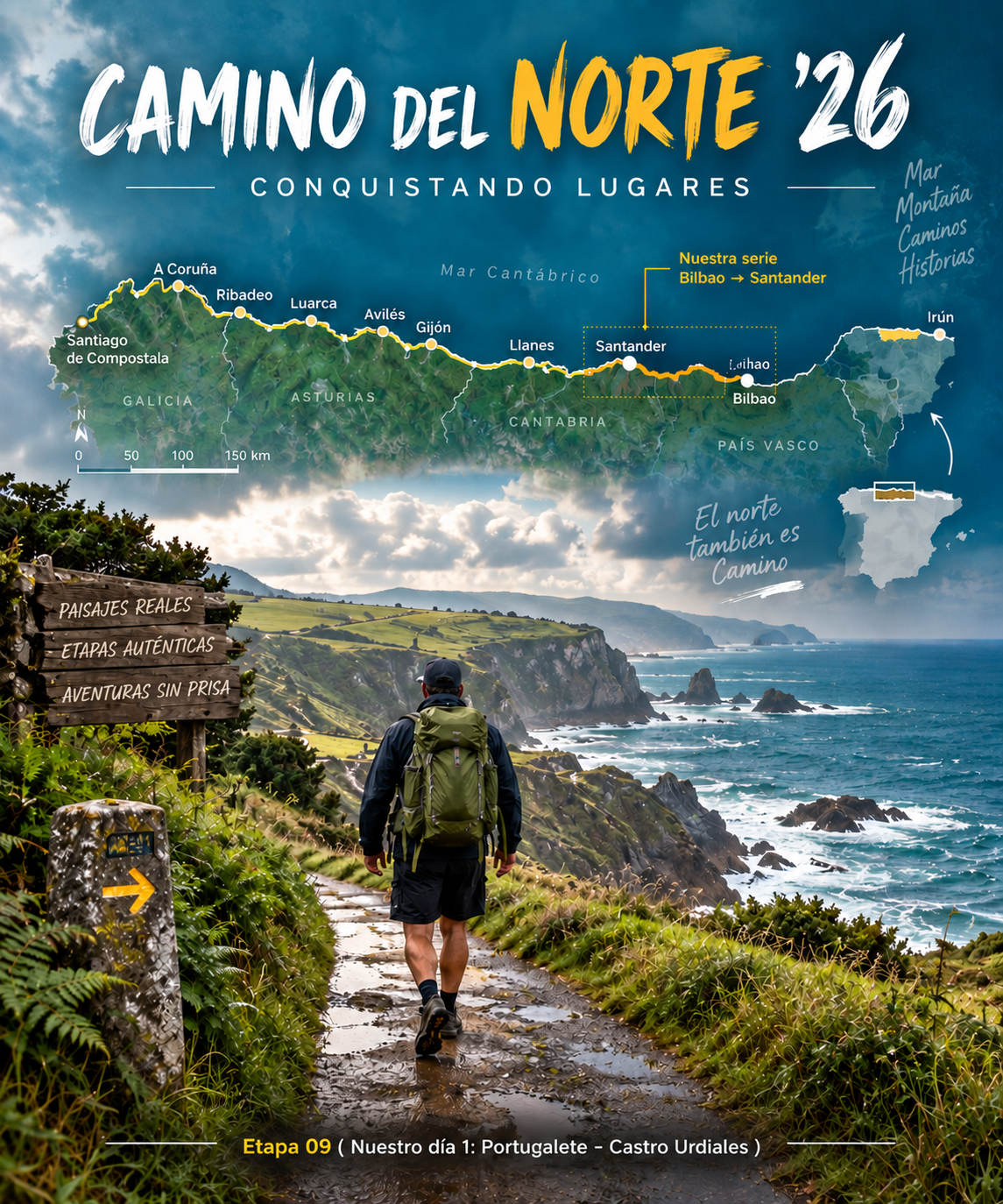 Camino del Norte entre Portugalete y Castro-Urdiales